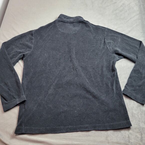 Rare Rabbit Sweater Women Size Medium Black Cotton Terry Cloth Collar Sweatshirt - Picture 10 of 11